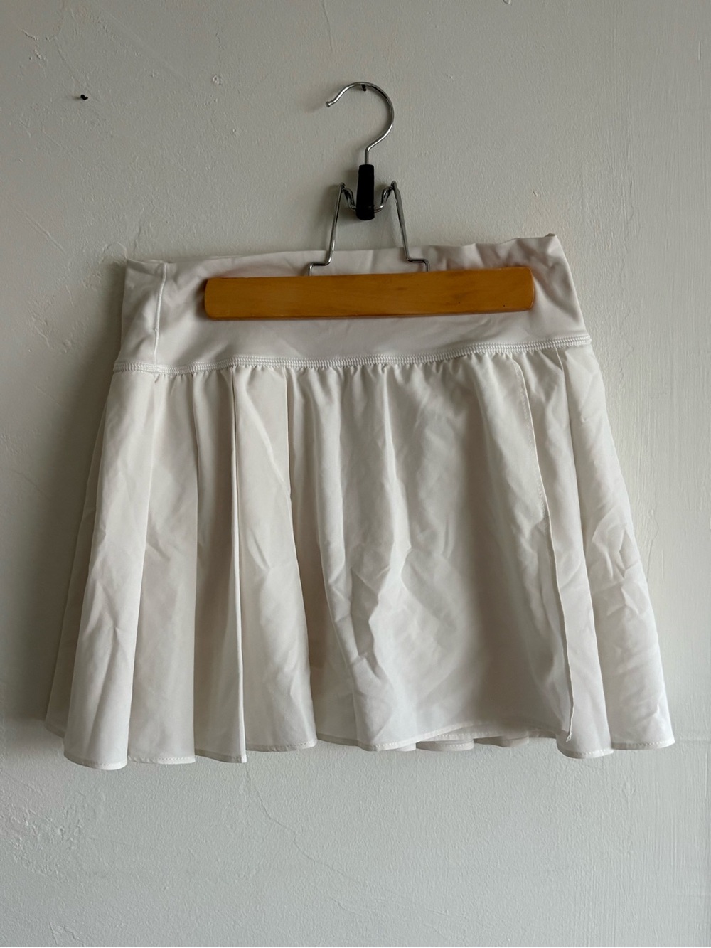 White Pleated Mini Skirt - Classic A-Line